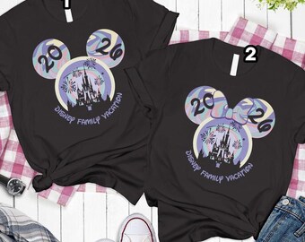 Camisetas de vacaciones familiares en Disneyland 2026, camisetas de viaje a Disneyland, camisetas de vacaciones familiares en Disneyland, camisetas de Walt Disneyworld, camisetas del castillo de Disneyland