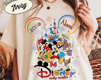 Personalized Disneyland Family Vacation 2026 Comfort Colors Shirt, Mickey And Friends Family Trip Shirt, Magical Castle, Disneyland Vacation