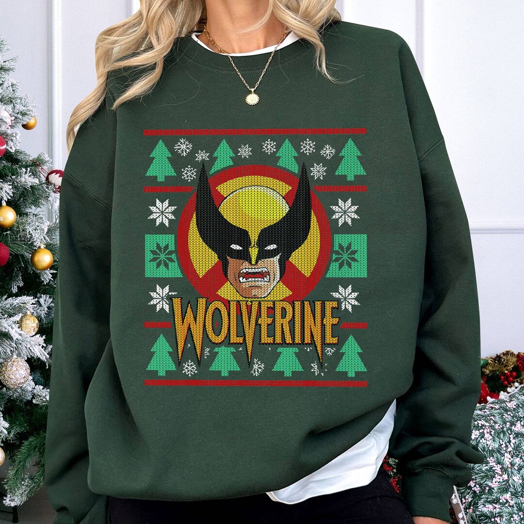 Wolverine Christmas Sweatshirt, Wolverine Ugly Sweater Shirt, Wolverine ...