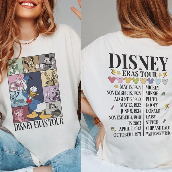 Vintage Donald Duck The Eras Tour Shirt, Disneyland Mickey And Friends Tees, Retro Walt Disneyworld Shirt, Disneyland Eras Tour Shirt