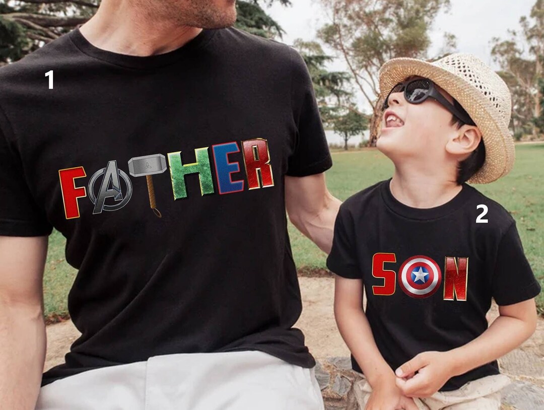 Avengers Dad and Son Shirt | Father and Son Shirts | Super Dad Son ...