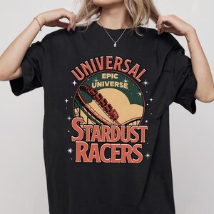 Comfort Colors® Universal Epic Universe StarDust Racers Shirt, Vintage Epic Universe Shirt, Retro Theme Park Tee, Family Vacation Shirts image 4