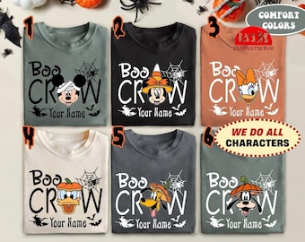 Comfort Colors® Personalized Mickey and Friends Boo Crew Halloween Shirt, Mickey's Not So Scary Halloween Party 2026, WDW Family Halloween