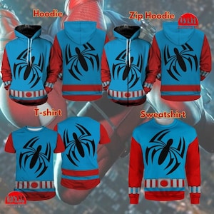 All Spideyman Halloween Costume, Spidey-Man Halloween Cosplay Sweatshirt, Avengers Superhero Sweatshirt, Halloween Costume Group Shirt zdjęcie 4