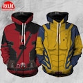 Deadpool and Wolverine Full Over Print Hoodie, Deadpool 3 Movie Shirt, Deadpool Wolverine Superhero Cosplay Sweatshirt Hoodie product logo