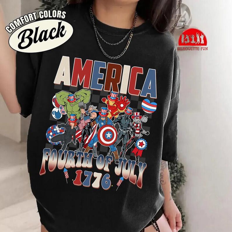 Avengers 4th of July Shirt, Disneyland Happy 4th of July Shirt, Iron Man Spiderman Patriotic Tee, Independence Day Tee, Memorial Day image 1