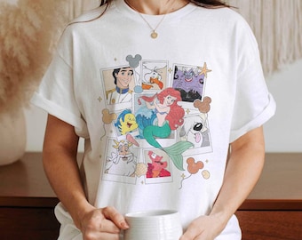 Vintage 90s Little Mermaid Polaroid Shirt, Atlantica Little Mermaid Ariel Shirt, Ariel Shirt, Princess Shirts, Disneyland Princess Trip 2024