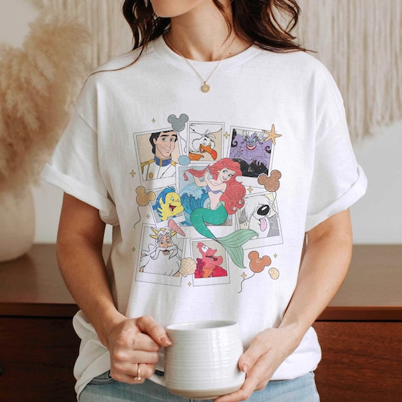 Vintage 90s Little Mermaid Polaroid Shirt, Atlantica Little Mermaid Ariel Shirt, Ariel Shirt, Princess Shirts, Disneyland Princess Trip 2024