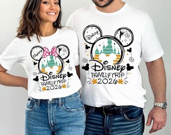 Personalized Disneyland Family Trip 2026 Comfort Colors Shirt, Family Vacation 2026, Custom Family Matching Shirt, Mickey Minnie Mouse Shirt