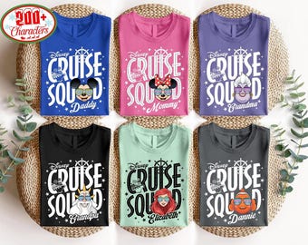 Comfort Colors Disneyland Cruise Squad Family Matching Shirts, Disneyland Cruise 2025, Disneyland Cruise Line Tee, Cruise Family Trip Shirts
