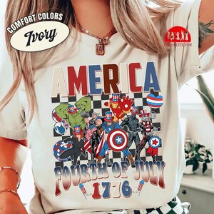 Avengers 4th of July Shirt, Disneyland Happy 4th of July Shirt, Iron Man Spiderman Patriotic Tee, Independence Day Tee, Memorial Day image 4