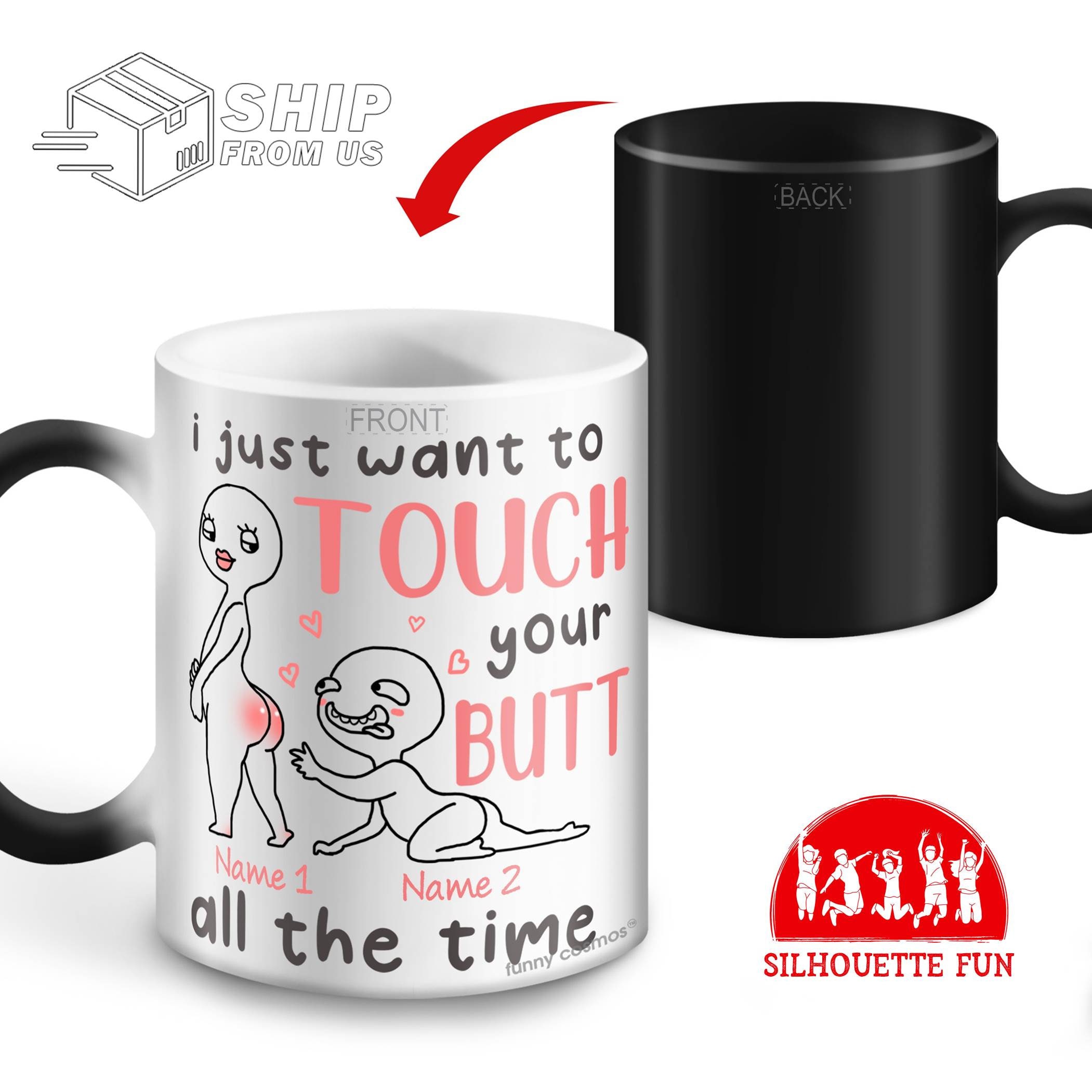 Adore You And Love Your Butt Personalized Couple Tumbler, Gift For Couple 