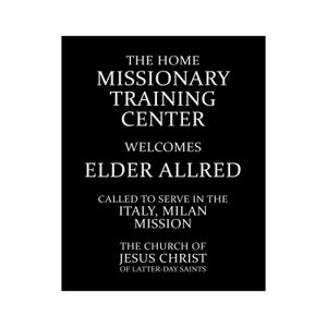 Willkommen zu Hause MTC Zeichen (Digitaler Download), Missionary Training Center Zeichen, LDS Missionar Zeichen, Missionarsgeschenke für Älteste und Schwestern