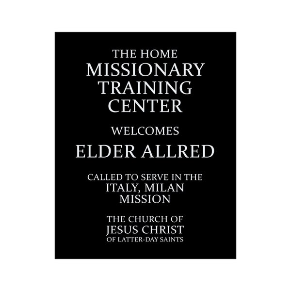 Panneau MTC Bienvenue chez vous (téléchargement numérique), panneau Centre de formation missionnaire, panneaux missionnaires mormons, cadeaux missionnaires pour les anciens et les sœurs