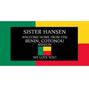 Welcome Home Banners for missionaries, 72x36 inch digital download for vinyl banners or signs for LDS missionary, with country & state flags