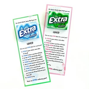 Etiqueta de regalo de regreso a clases, ánimo adicional, regalo de cena de regreso a clases para niños, folleto de mujeres jóvenes SUD, chicle adicional, consejos de regreso a clases para el nuevo año escolar