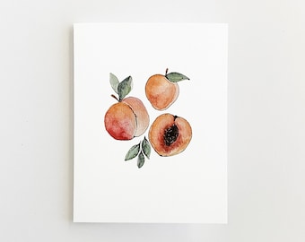 Peaches Note Cards or Prints