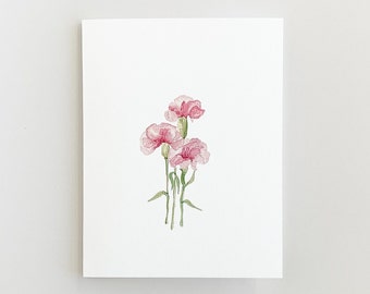 Carnations Note Cards or Prints