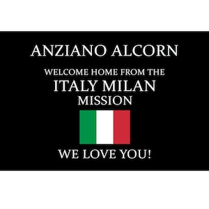 Welcome Home signs for missionaries, 20 x 30 inch digital download for posters or foam board for LDS missionary, with country & state flags