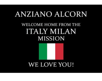 Welcome Home signs for missionaries, 20 x 30 inch digital download for posters or foam board for LDS missionary, with country & state flags