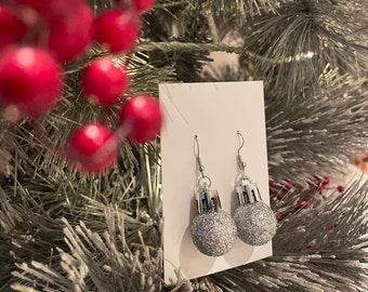 ★ christbaum kugel weihnachts ohrringe s 925 haken silbern  2cm 