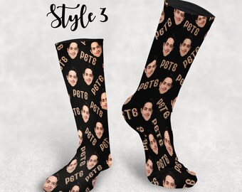 Custom Printed Socks,Personalized Face Socks,Customized I Love Dad Socks Unisex Funny Crew Sock Gifts,Gift for HimHerBirthday,Fathers Day