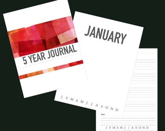 A Five-Year Memory Book (5 Year Journal, Daily Journal, Yearly Journal, Memory Journal) — GoodNotes — pdf file
