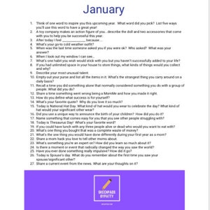 January Journal Prompts for MomMe GoodNotes notability pdf file image 1