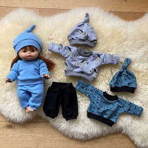 Lot de 8 vêtements pour Paola Reina Gordi Minikane vêtements pour poupée pour 34 cm 13-14 pouces 8 pièces Boy set bleu