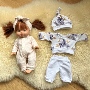 Lot 5 pieces clothes for Paola Reina Gordi minikane baby doll clothes fit for 34 cm 13-14 inch 5 pieces Dots & Floral