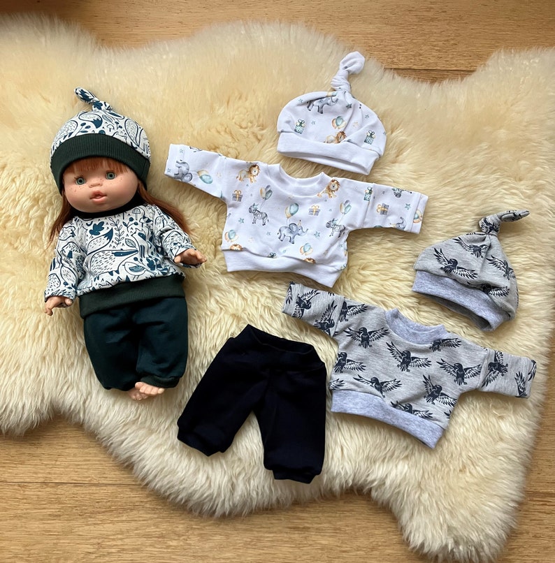 Lot de 8 vêtements pour Paola Reina Gordi Minikane vêtements pour poupée pour 34 cm 13-14 pouces 8 pièces Boy set green