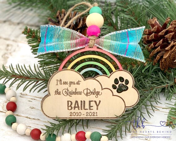 Dog cheap memorial ornament