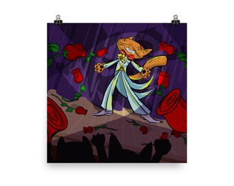 Cat Magician Poster: Museum-Quality Matte Paper Print