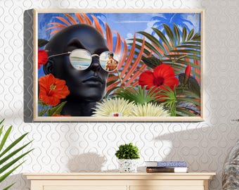 Mannequin Poster: Tropical Floral Wall Art