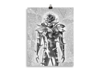 Rose Thorn Figure Art Print: Pretty Prickly Poster