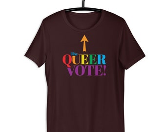 The Queer Vote T-Shirt: Rainbow Pride Apparel