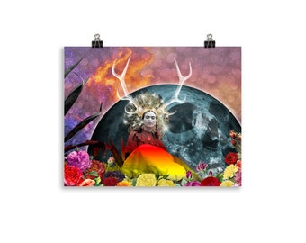 Frida Kahlo Art Print: Colorful Mexican Painter Poster