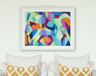 Original Abstract Print, Framed Abstract Print, Unframed Abstract Print, Giclee Abstract Print, Abstract Art Print, Hard Edge Abstract Art