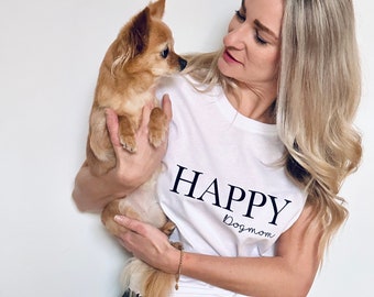 Hundemama Shirt “Happy Dogmom”  | Shirt Dogmom | T-Shirt Happy | T-Shirt personalisiert