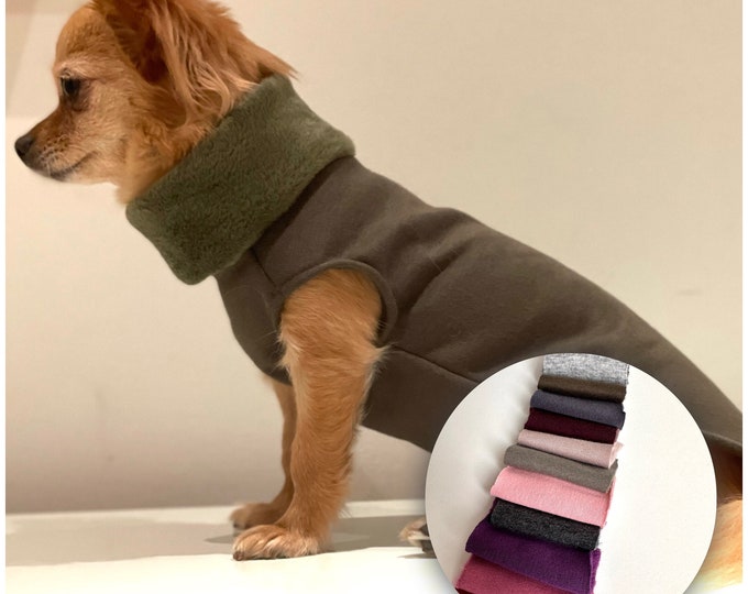Lined dog sweaters in various colors | Chihuahua / small dog sweaters
