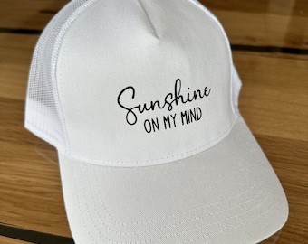 Cap Sunshine on my mind | Baseball-Kappe Unisex Khaki, Schwarz, Braun, Weiß