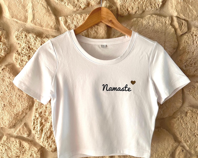 T-Shirt Namaste + Heart, Yoga T-Shirt short