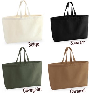 XXL Strandtasche mit Name personalisiert XXL Shopper personalisierte Tasche Stofftasche Geschenk Initialen Mama Oma Tante Bild 4