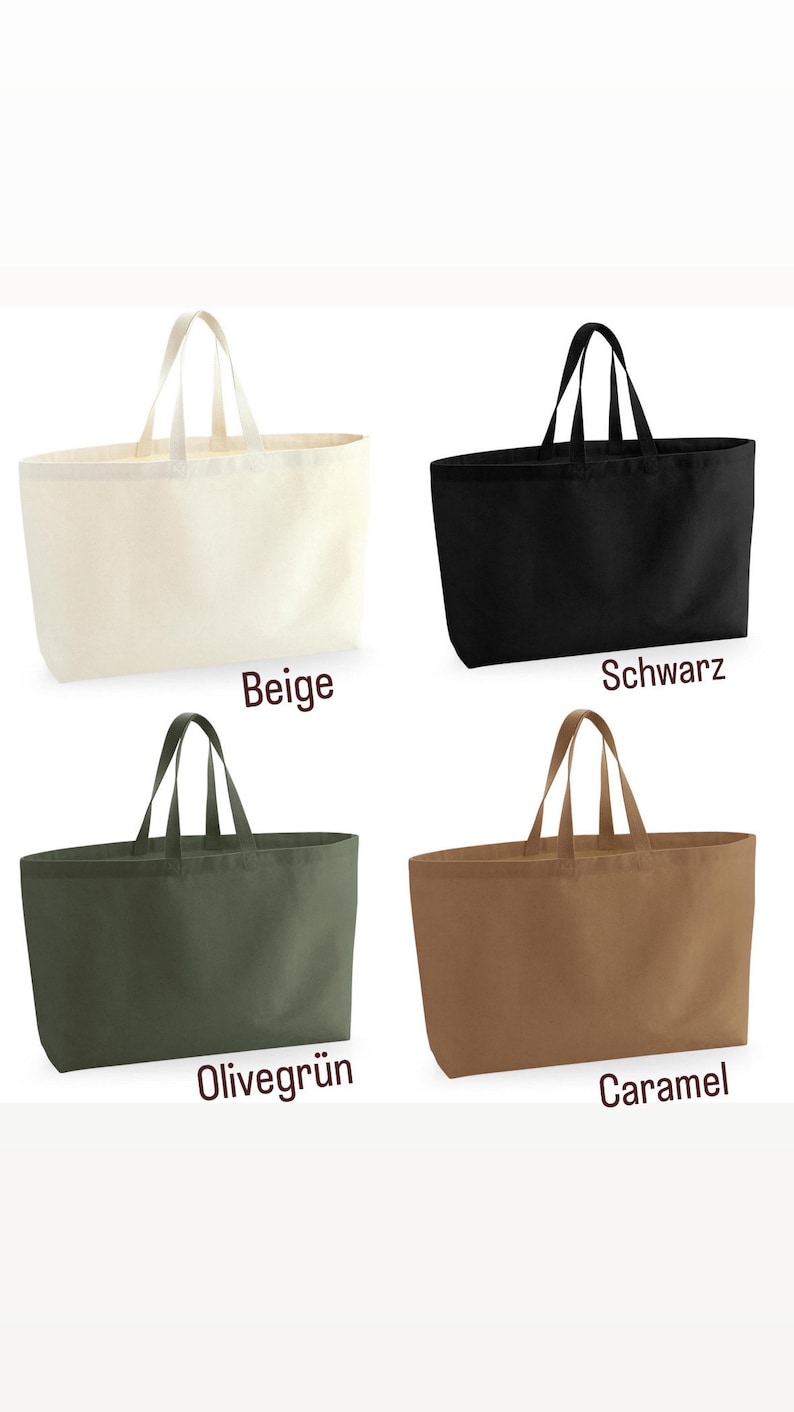 XXL Strandtasche mit Name personalisiert XXL Shopper personalisierte Tasche Stofftasche Geschenk Initialen Mama Oma Tante Bild 4