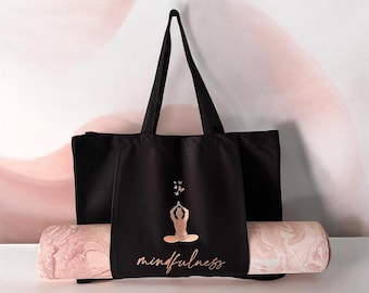 Personalized yoga bag with name, sports bag, gift for girlfriend, present, Pilates bag, mindfulness yoga