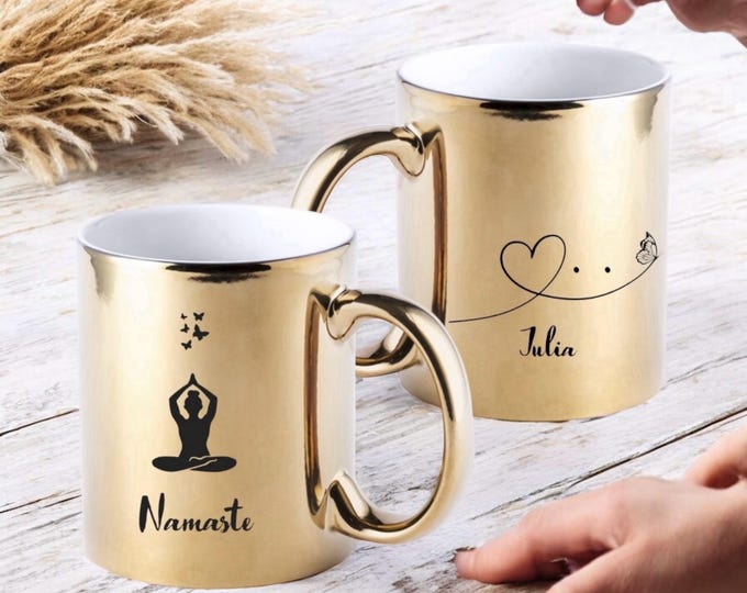 Yoga Namaste mug personalized with name, yoga gift, yoga mug, gift idea, coffee lover