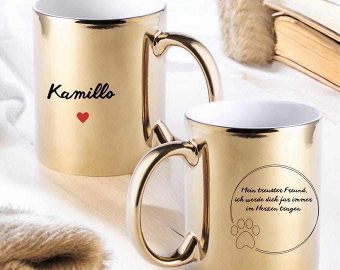 Mug Mourning Animal, personalized with name of your furry friend, gift girlfriend, farewell