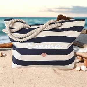 Personalized beach bag | Shopper | Personalized bag | Tote bag | Gift | Girlfriend | Mom | Grandma | Sister image 2