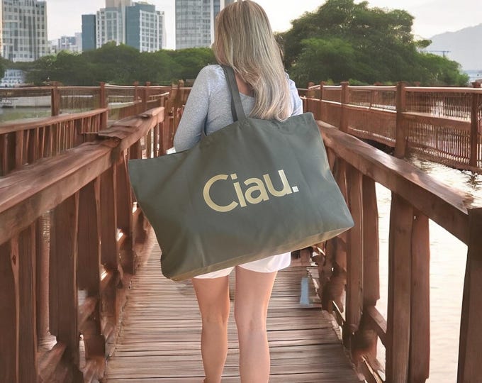 XXL beach bag | Statement I Ciau, HAPPY, Salty, AMORE, Love | personalized with initials | Shopper | personalized bag | gift