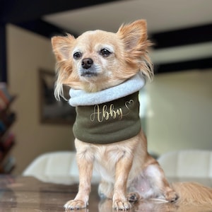 Hundeloop mit Name | Bandana für Hunde Hundehalstuch für Hunde, Chihuahua